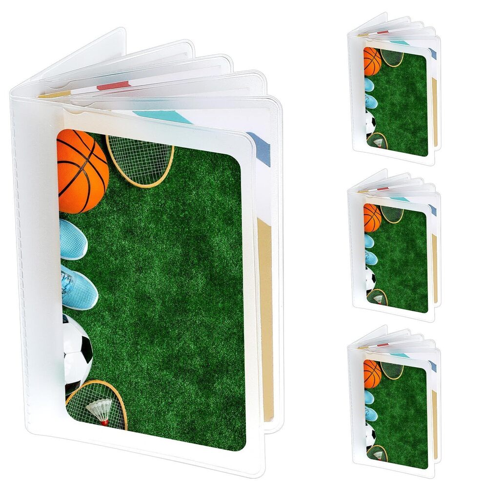 9997 Set of 4 Wallet Inserts Clear Picture Holder Plastic Vinyl Credit Card